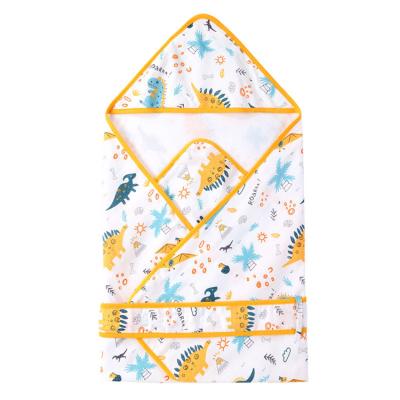 China Anti-bacteria Cotton Baby Wrap Blanket 90 Cm With Different Pattern for sale