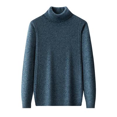 China High collar of men's breathable wool sweater thickened pure 100 wool Korean style sweater super thick base for sale