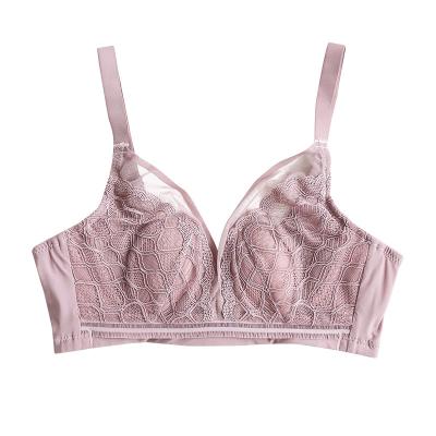 China 2021 New Style Breathable No Micro Steel Ring Thin Silk Underwear Women's Ultra-thin 100% Silk Bra Lift Comfort for sale