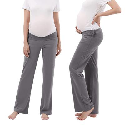 China Women's Fashion Maternity Pants OEM Breathable Loose Pregnant Women Solid Color Trousers Velvet Pants for sale