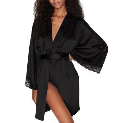 China QUICK DRY sexy women's sexy women's pajamas shorts long sleeve robes ruched robe champagne robe set for sale