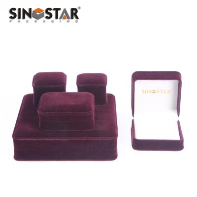 China Flannel Packaging Ring Box Custom Design Jewelry Box Velvet Watch Storage Display Jewelry Box Packaging and Logo for sale