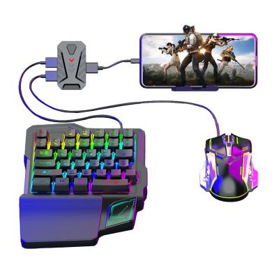 China Blue Tooth 5.0 Android IOS Touch Buttons Wireless Game Controller Mobile Gaming Keyboard and Mouse Converter for PUBG Call of Duty for sale