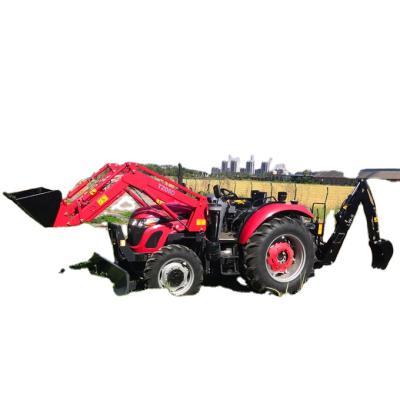 China Farms agricultural machinery &equipment tractor with front loader and backhoe for sale