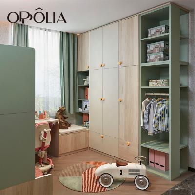 China (Size) OPPOLIA Adjustable Italian Simple Design Customized Kids Bedroom Furniture Wardrobes for sale