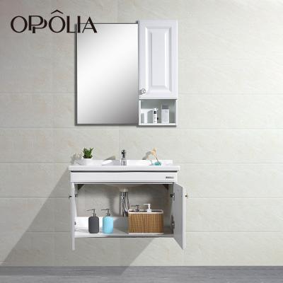 China OPPOLIA New Modern Mirror With Anti Fog Function Wall Mounted Makeup Vanity Mirror Over Bath Sink Bathroom Cosmetic Vanities for sale