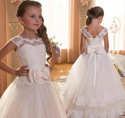 China 2020 new breathable children flower girl dress lace up princess dress cuhk children's performance dress for sale