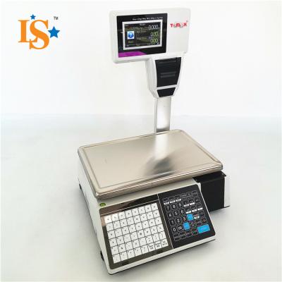 China 3kg, 6kg, 15kg, 30kg high quality barcode scale 3kg accuracy 10g cash register scale for sale