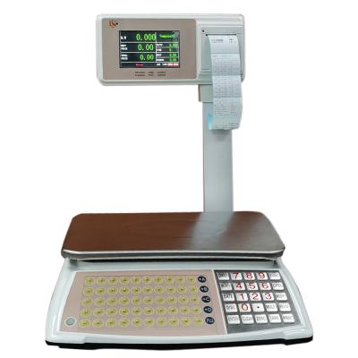 China new arrival 30kg 10g cheap cash register scale machine with 6kg/15kg/30kg printer for sale