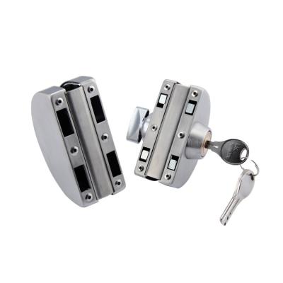 China Gorgeous Glass Door Lock Tempered Glass Door Double Center Lock Sliding Frameless Glass Door Lock for sale