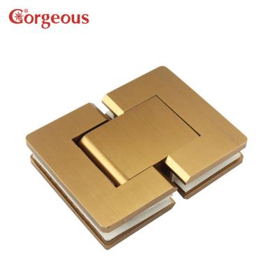 China Modern Gorgeous Hydraulic Shower Flange 180 Degree Gold Shower Hinges , Soft Close Shower Hinge for sale