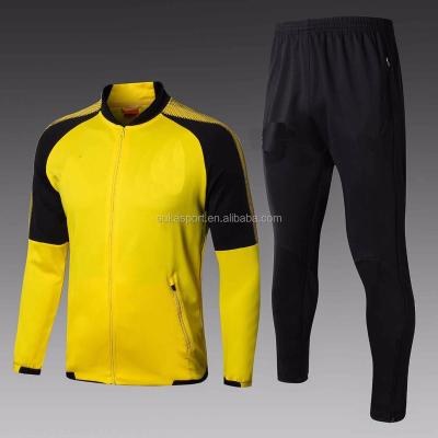 China Shirts & Tops Full zip jaket Dortmund 2017/18 season yellow football tracksuit good quality soccer sweater training suit for sale