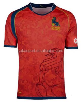 China Shirts & Wholesale Top 17 18 Spain Rugby Jersey Factory Size S-3xl. for sale