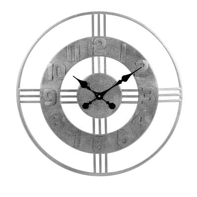 China Simple Design 3d Round Antique Fashion Metal HOUSEHOOK Wall Clock 60cm Modern Wall Clock Home Decor Luxury for sale