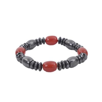 China Classic Pure Natural Stone Bead Bracelet Red Hematite Agate Beads Bracelet Anklets For Women for sale