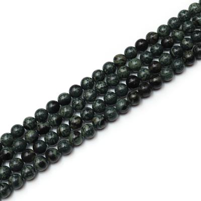 China Dark Green Burma Jade Gemstone Beads Green Stone Loose Beads From Classic Environmental Friendly 10mm Jade Beads For Diy Necklace for sale