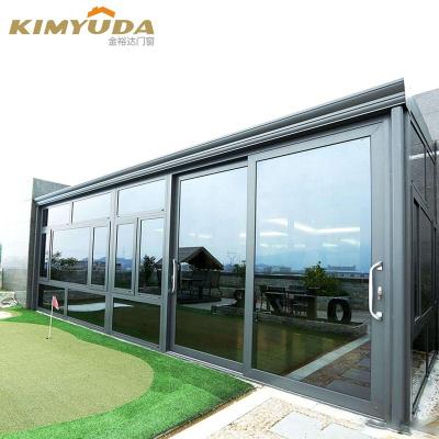 China Free Standing Veranda Sunroom Home Modern Conservative Glass Sunroom Home 4 Season Aluminum Glass Sunrooms For Sunroom for sale