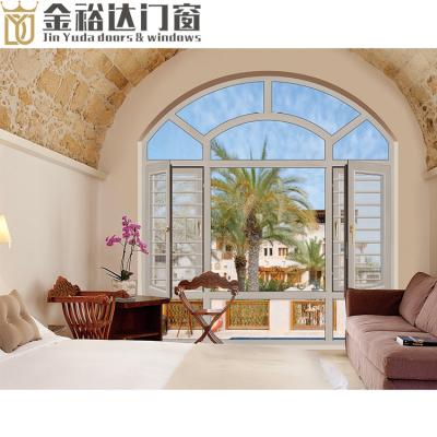 China modern cheap folding aluminum kitchen window curtains aluminum screen windows for residential area for sale