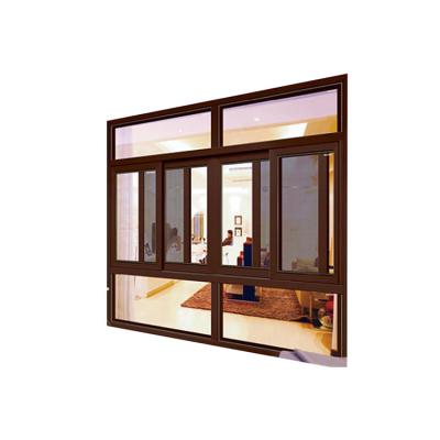 China Custom Folding Screen Frame Empered Glass Custom Aluminum Framed Double Glazed Sliding Window for sale