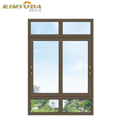 China High Quality Aluminum Office Folding Screen Sliding Door Windows Triple Glazed Window With Mosquito Screen for sale