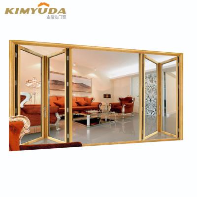 China Energy Saving & waterproof & sound insulation canopy double folding door glazingfolding door and windows sound prooffolding door for sale