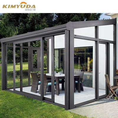 China Contemporary aluminum profile latinated tempered glass used sunroom for sale for sale