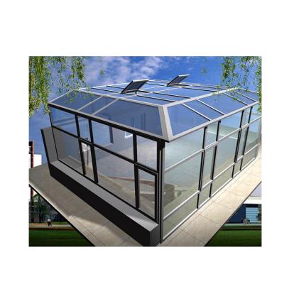 China Modern Custom Aluminum Alloy Round Solarium Tempered Glass Sunroom Four Season Kit for sale