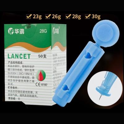 China 50pcs/BOX 23g Stainless Steel Flat Twist Blood Lancet for Diabetes 2 Years Shelf Life for sale