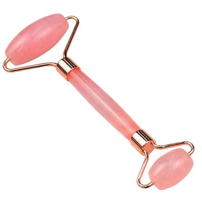 China Hot Pink Rose Quarz Jade Roller 100% natürliches Gesichtsmassagegerät für Gesicht und Körper zu verkaufen