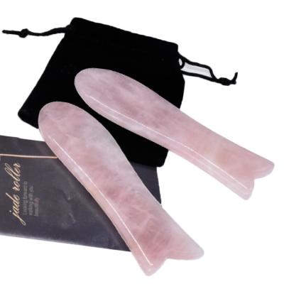 China Massagista Facial Gua Sha Forma de Peixe Guasha Tool Set Ferramenta de Terapia com 100% Jade Natural à venda