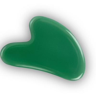 China Face Neck Body Massage Tool Forma do coração Aventurine Jade Stone Guasha Verde Aventurine Gua Sha à venda