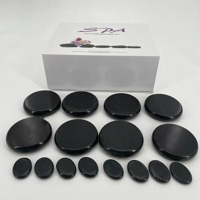 China 16pcs Portable Spa Piedra caliente Piedra de masaje Conjunto de características 2 Relajación profunda de los músculos en venta