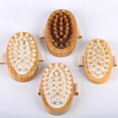 China Health Care Wooden Airbag Massage Brush Comb for Solid Wood Cushion Head Scalp Massager for sale