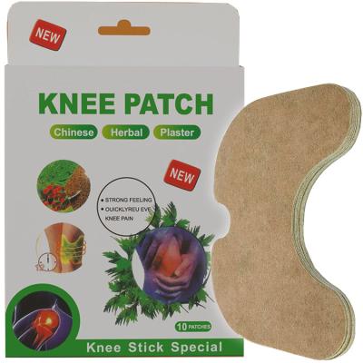 China 10pcs/box Natural Wormwood Herbal Knee Pain Relief Knee Patch for Herbal Plaster for sale