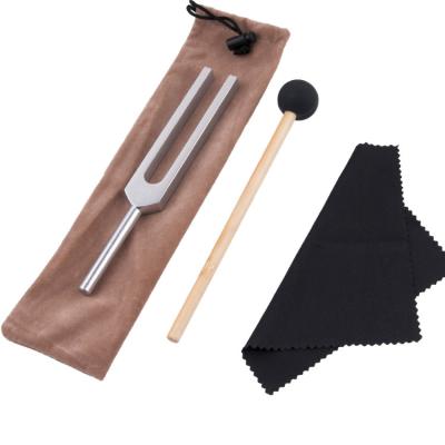 China Sound Healing Musical Tool 528 Hz Tuning Fork with Aluminum Alloy and Silicone Hammer for sale