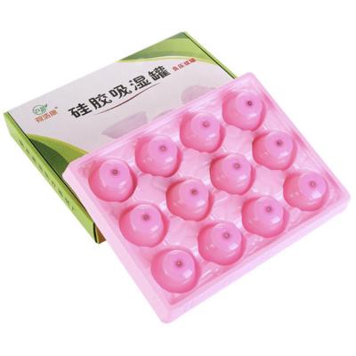 China Healthcom 12pcs Pink Silicone Cupping Sets voor gezichts- en lichaamsmassage Zuigtherapie Te koop