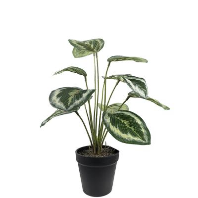 China New Simulation Plant Mini Bonsai Plant Plastic Green Plant 37cm Green Plant Minimalist Cute Artificial Potted Countertop Decoration for sale