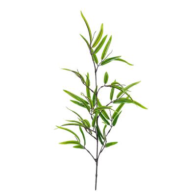 China Environmental Bamboo Garden Home Decor Rayon Plant Outlet Artificial Bamboo Leaves for sale