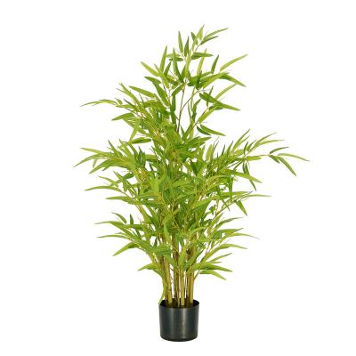 China 120cm Factory Environmental Wholesale Artificial Evergreen Artificial Bamboo Tree Bonsai Plant Bonsai Plant Screen for sale