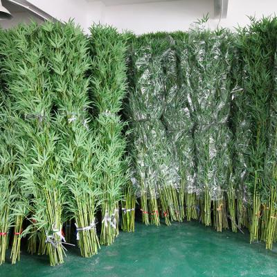 China Environmental Artificial Bamboo Plant Decorative Miniature Bamboo Props Plant Tree Plastic Single Bamboo Branch Long for sale