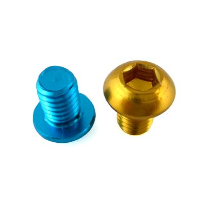 China Truss Green Color Anodized Aluminum Hex Drive Pan Head Machine Screw for sale