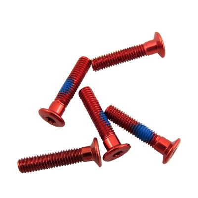 China Custom Nylon Thread Patch Truss Red Anodized Torx Aluminum Machine Screw for sale