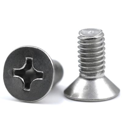 China Pan Stainless Steel Csk Cross Recessed Countersunk Head Screw, Phillips 120 Degree Flat Head Machine Screws for sale