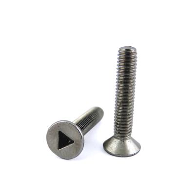 China M4 Pan Security Screws Triangle Slot Countersunk Head Tamper Resistant for sale