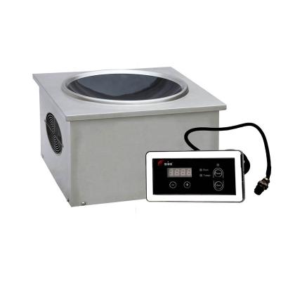 China Hot Sale Commercial Knob Control 220v 3500w 5000W Drop-In Induction WOK For Restaurant for sale