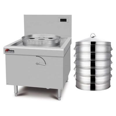 China Automatic Commercial Water Intake Roll 15KW / Dumpling Steamer / Electric Dimsum Induction Food Machine For Restaurant for sale