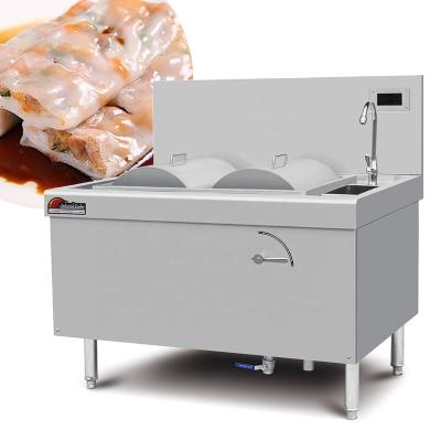 China 15KW automatic water intake steamed vermicelli roll machine stainless steel induction rice roll steamer for restaurant for sale