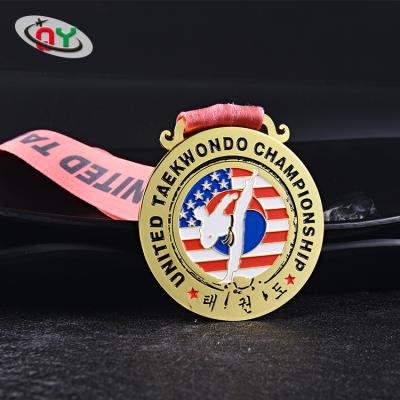 China Cheap Promotional Europe Factory Custom Logo Made Karate Medal for sale