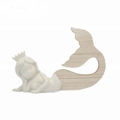 China Porcelain with Vivid MDF Sea Porcelain Fashion Styles MDF Ceramic Mermaid Gifts Design Home Decoration for sale