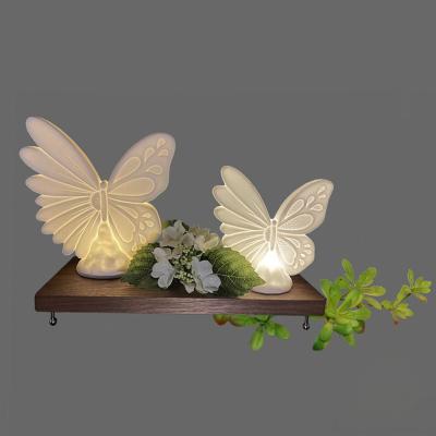 China China Europe sell best pocelain butterfly in LED light vivid gifts ceramic home decoration for sale